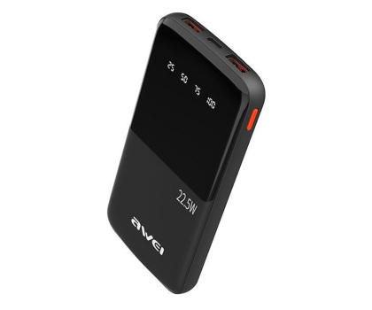 Powerbank AWEI P10K 10000 mAh 22.5W czarny